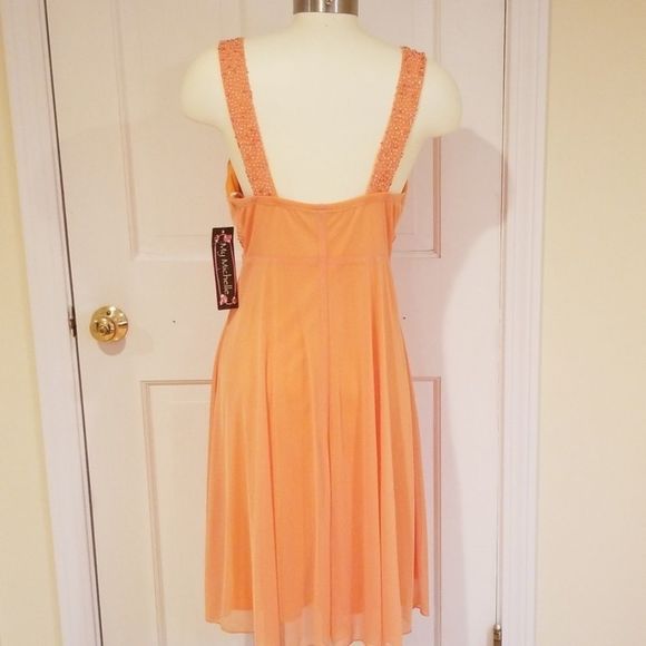 New My Michelle orange mini dress size L - Picture 3 of 6